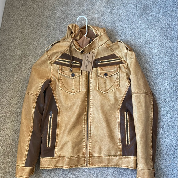 Dixon Leather Hooded Jacket